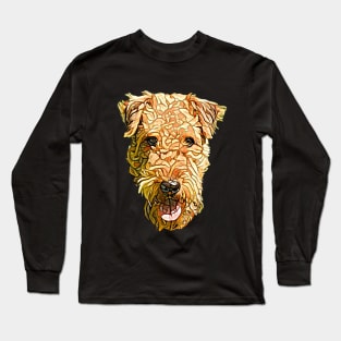 Airedale Terrier Face Long Sleeve T-Shirt